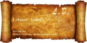 Lohner Damáz névjegykártya
